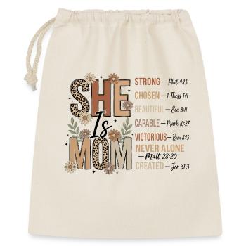 Starke Mama Kraftdesign Glaube Gott Kirche - Geschenkbeutel aus Baumwolle (40 x 50 cm) - Natur - Vorne
