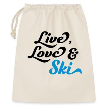 Ski - Geschenkbeutel aus Baumwolle (40 x 50 cm) - Natur - Vorne