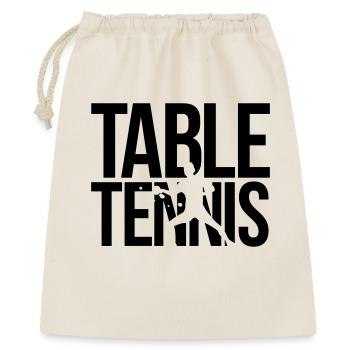 table tennis Tischtennis - Geschenkbeutel aus Baumwolle (40 x 50 cm) - Natur - Vorne