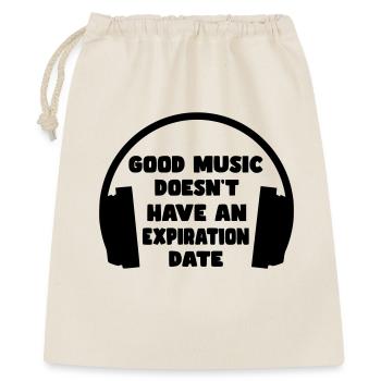 Gute Musik hat kein Verfallsdatum * - Geschenkbeutel aus Baumwolle (40 x 50 cm) - Natur - Vorne