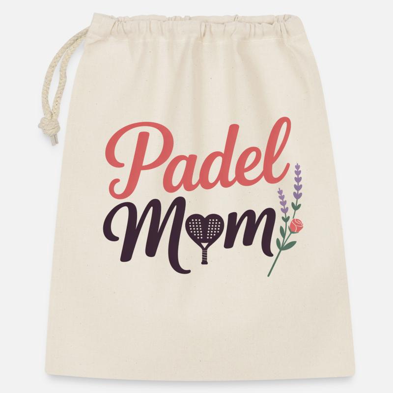 Padel Mama - Geschenkbeutel aus Baumwolle (40 x 50 cm) - Natur