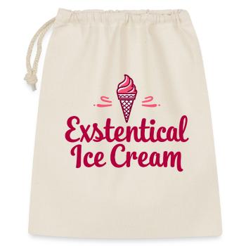 Existenzielle Eiscreme Lustiger Spruch Eis Waffel - Gift Bag 40 x 50 cm - nature - Front