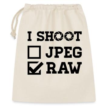 I Shoot – Fotografie Kamera Fotograf - Geschenkbeutel aus Baumwolle (40 x 50 cm) - Natur - Vorne