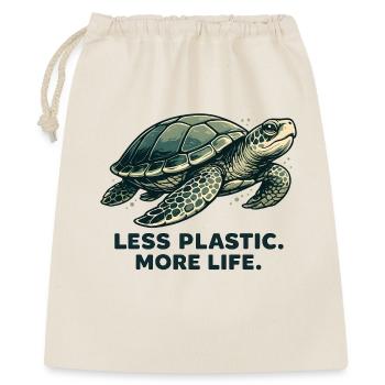 Moins de plastique, plus de vie : design de tortues - Sac cadeau 40 x 50 cm - nature - Devant
