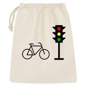 Traffic light print with bicycle - Gift Bag 40 x 50 cm - nature - Front