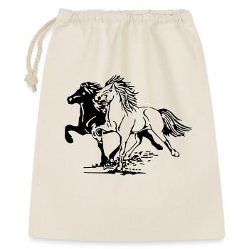 Chevaux sauvages - Sac cadeau 40 x 50 cm - nature - Devant
