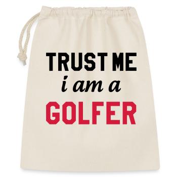 Golf - Geschenkbeutel aus Baumwolle (40 x 50 cm) - Natur - Vorne