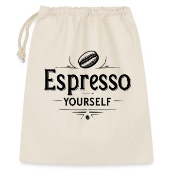 Espresso vous-même - Conception amusante de jeu de mots sur le café - Sac cadeau 40 x 50 cm - nature - Devant