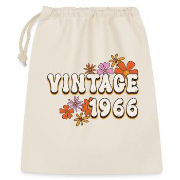 60. Geburtstag 2026 Vintage 1966 Frauen Geschenk - Geschenkbeutel aus Baumwolle (40 x 50 cm) - Natur - Vorne