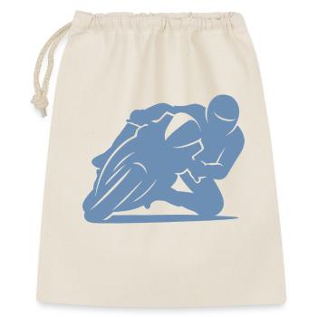 Silhouette minimaliste de moto de course - Sac cadeau 40 x 50 cm - nature - Devant