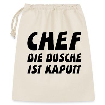 Chef - Geschenkbeutel aus Baumwolle (40 x 50 cm) - Natur - Vorne