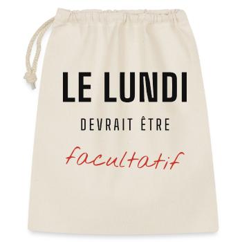 Lundi Facultatif Contraste - Sac cadeau 40 x 50 cm - nature - Devant