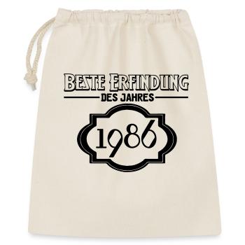 Beste Erfindung des Jahres 1986 Geschenk - Geschenkbeutel aus Baumwolle (40 x 50 cm) - Natur - Vorne