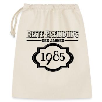 Beste Erfindung des Jahres 1985 Geschenk - Geschenkbeutel aus Baumwolle (40 x 50 cm) - Natur - Vorne