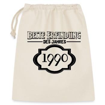 Beste Erfindung des Jahres 1990 Geschenk - Geschenkbeutel aus Baumwolle (40 x 50 cm) - Natur - Vorne