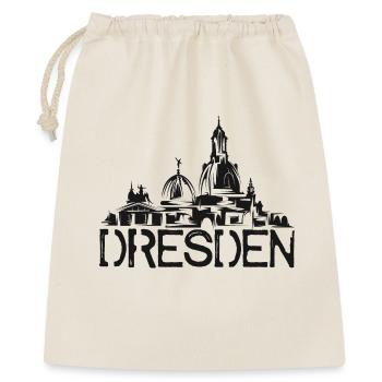 Dresden Stadt Frauenkirche Kunst Zeichnung Symbol - Geschenkbeutel aus Baumwolle (40 x 50 cm) - Natur - Vorne