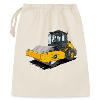 Walze im Straßenbau - Geschenkbeutel aus Baumwolle (40 x 50 cm) - Natur - Vorne