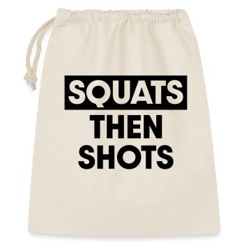 Squats then shots - Gift Bag 40 x 50 cm - nature - Front