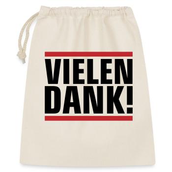 Vielen Dank Dankeschön - Geschenkbeutel aus Baumwolle (40 x 50 cm) - Natur - Vorne