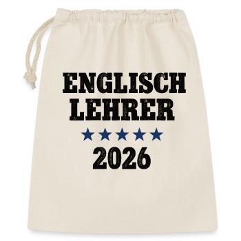 Professeur d’anglais 2026 École d’anglais - Sac cadeau 40 x 50 cm - nature - Devant