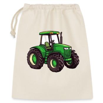Tracteur vert - Sac cadeau 40 x 50 cm - nature - Devant