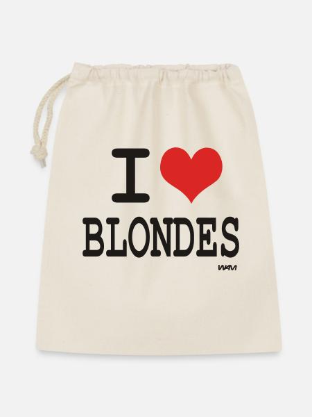 I love blondes - Geschenkbeutel aus Baumwolle (40 x 50 cm) - Natur