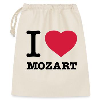 I LOVE MOZART - Geschenkbeutel aus Baumwolle (40 x 50 cm) - Natur - Vorne
