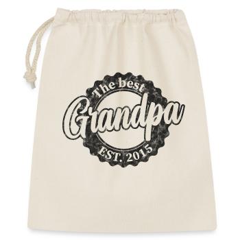 The Best Grandpa since 2015 - Geschenkbeutel aus Baumwolle (40 x 50 cm) - Natur - Vorne