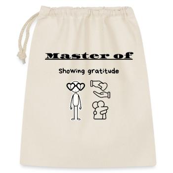 Master of Showing gratitude - Gift Bag 40 x 50 cm - nature - Front