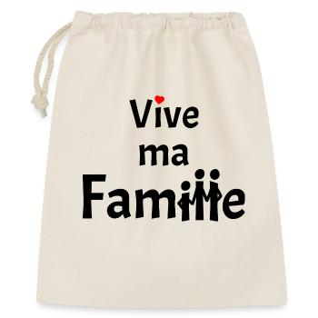 VIVE MA FAMILLE ! - Jeux de Mots - Francois Ville  - Sac cadeau 40 x 50 cm - nature - Devant