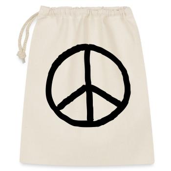 Signe de paix - Sac cadeau 40 x 50 cm - nature - Devant