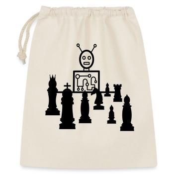 schach computer - Geschenkbeutel aus Baumwolle (40 x 50 cm) - Natur - Vorne