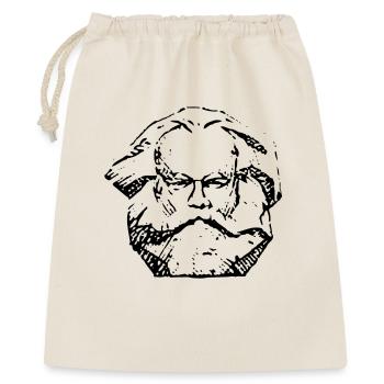 Karl Marx | Abstract Distressed Face Design - Gift Bag 40 x 50 cm - nature - Front