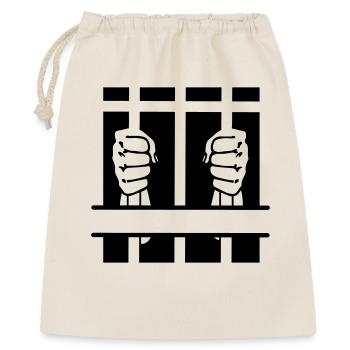 Two fists behind bars and space text - Gift Bag 40 x 50 cm - nature - Front