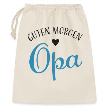 Guten Morgen Opa - Geschenkbeutel aus Baumwolle (40 x 50 cm) - Natur - Vorne