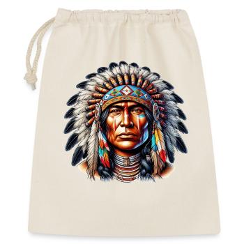 Amérindien Peau rouge d’Amérique - Sac cadeau 40 x 50 cm - nature - Devant