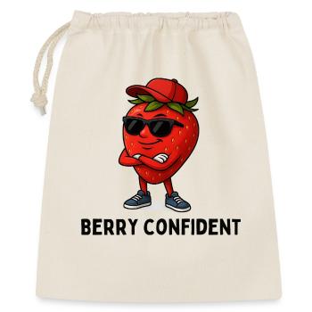 Strawberry Confident Caricature - Gift Bag 40 x 50 cm - nature - Front
