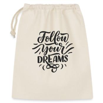 Follow Your Dreams - Inspirierend - Geschenkbeutel aus Baumwolle (40 x 50 cm) - Natur - Vorne