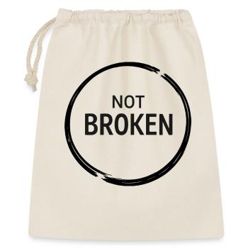 Not Broken Resilience Tee - Geschenkbeutel aus Baumwolle (40 x 50 cm) - Natur - Vorne