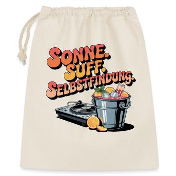  Sonne. Suff. Selbstfindung. Sommer Festival Party - Geschenkbeutel aus Baumwolle (40 x 50 cm) - Natur - Vorne