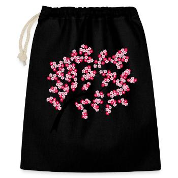 Cherry blossom arch at night - Gift Bag 40 x 50 cm - black - Front