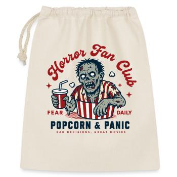 Horror Fan Club Popcorn Panic - Geschenkbeutel aus Baumwolle (40 x 50 cm) - Natur - Vorne