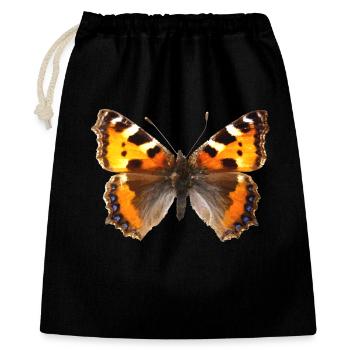 Little fox (Aglaiis urticae) butterfly - Gift Bag 40 x 50 cm - black - Front