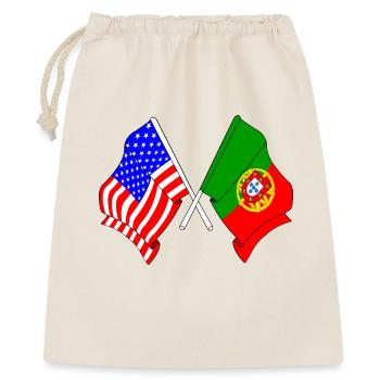 Flag USA and flag Portugal - Gift Bag 40 x 50 cm - nature - Front