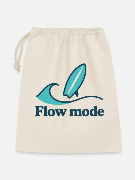 Flow Mode - Geschenkbeutel aus Baumwolle (40 x 50 cm) - Natur