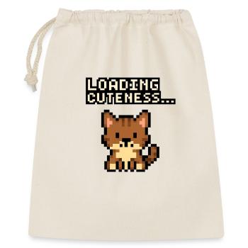 Loading time of the cuteness pixel cat - Gift Bag 40 x 50 cm - nature - Front