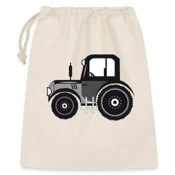 schwarz weißer Traktor für Trecker Fans - Geschenkbeutel aus Baumwolle (40 x 50 cm) - Natur - Vorne