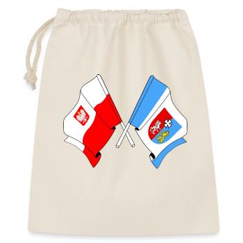 Drapeau Pologne, Subcarpatie franchie - Sac cadeau 40 x 50 cm - nature - Devant