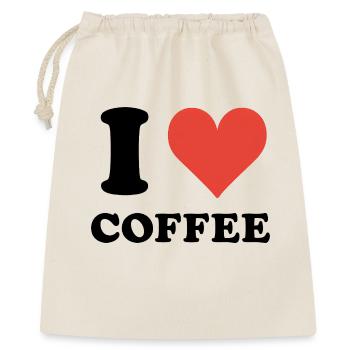 I Love Coffee Quote - Gift Bag 40 x 50 cm - nature - Front