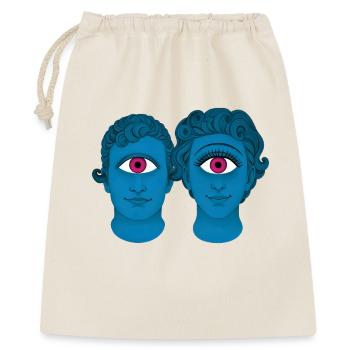 CYCLOPS IN LOVE – nette Leute - Geschenkbeutel aus Baumwolle (40 x 50 cm) - Natur - Vorne